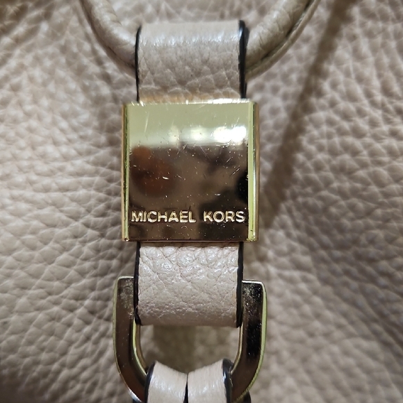 Michael Kors Blush Pebbled Leather Tassel Satchel - Picture 3 of 8